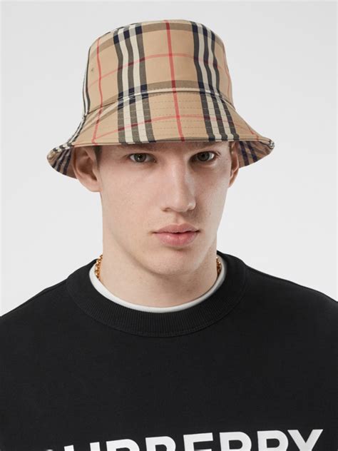 BURBERRY CAPPELLO DA PESCATORE IN MISTO COTONE .